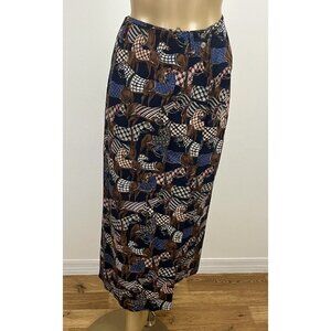 Vintage Bushwacker Women's 10 Midi Wrap Skirt Horse Equestrian